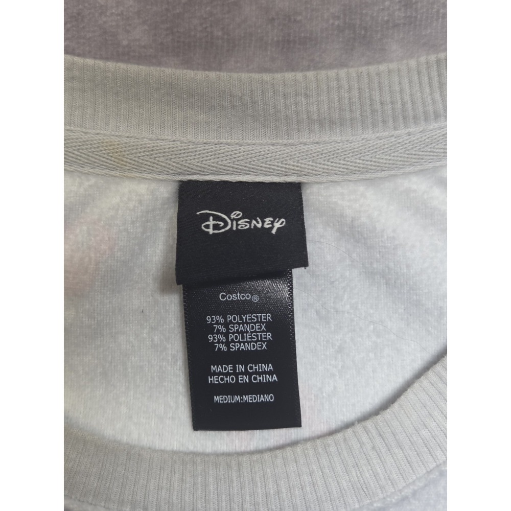 Disney Womens Medium Mickey Mouse Silky Fleece Long Sleeve Pajama Top Only Gray - Picture 3 of 7